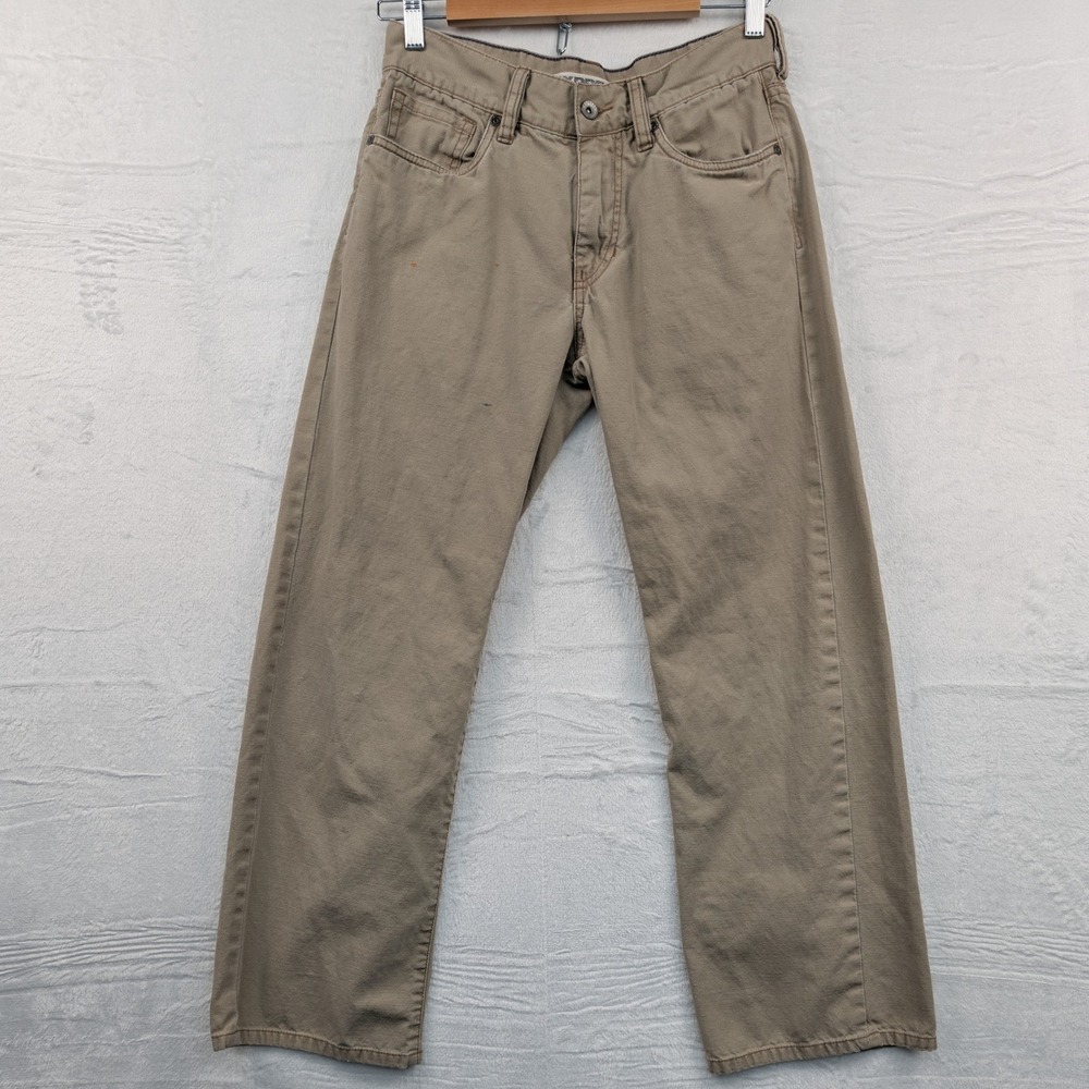 VTG Express Pants Men's 31x29 Tan Khaki Canvas Straight Leg Utility Workwear Y2K